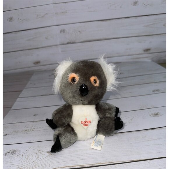 Vintage C.A. Toys Australia Koala Bear Plush 6" Stuffed Animal Love You Heart - Picture 2 of 9